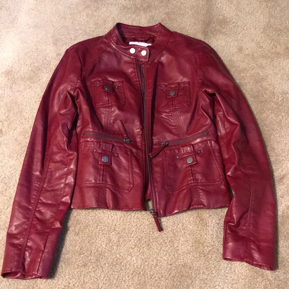 Red leather Jacket
